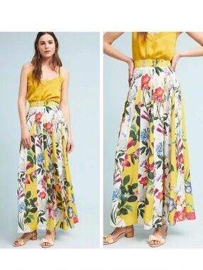 NWOT Anthropologie Aprile Floral Maxi Skirt // Size 14